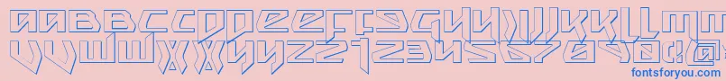 Snubfighter ffy Font – Blue Fonts on Pink Background
