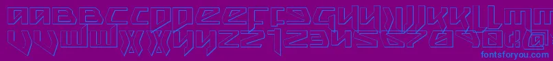 Snubfighter ffy Font – Blue Fonts on Purple Background