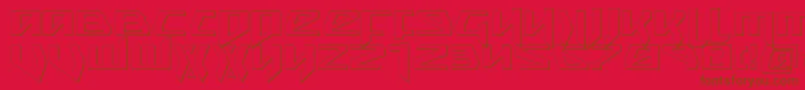 Snubfighter ffy Font – Brown Fonts on Red Background