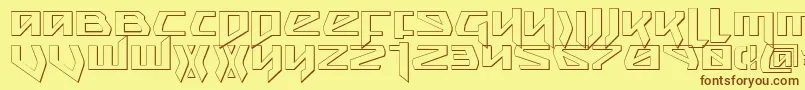 Snubfighter ffy Font – Brown Fonts on Yellow Background