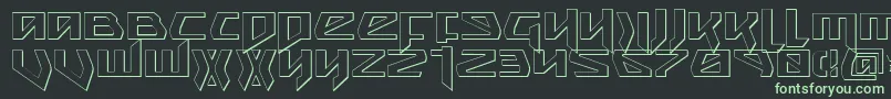 Snubfighter ffy Font – Green Fonts on Black Background