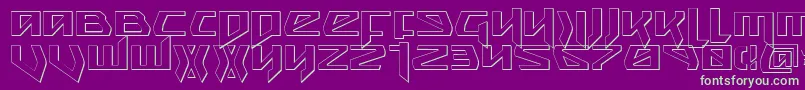Snubfighter ffy Font – Green Fonts on Purple Background
