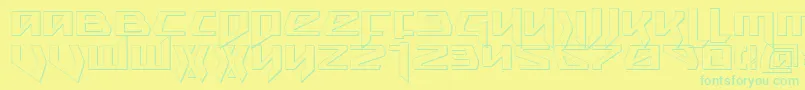 Snubfighter ffy Font – Green Fonts on Yellow Background
