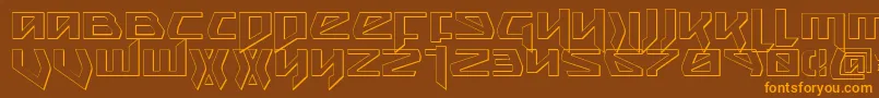 Snubfighter ffy Font – Orange Fonts on Brown Background