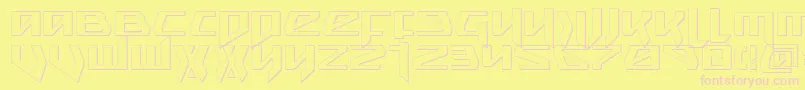 Snubfighter ffy Font – Pink Fonts on Yellow Background
