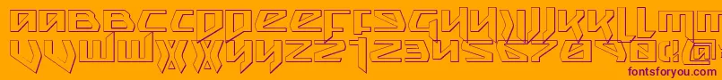 Snubfighter ffy Font – Purple Fonts on Orange Background