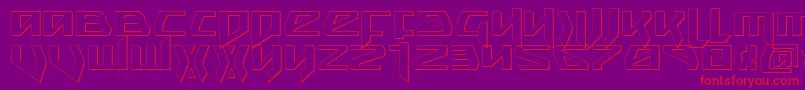 Snubfighter ffy Font – Red Fonts on Purple Background