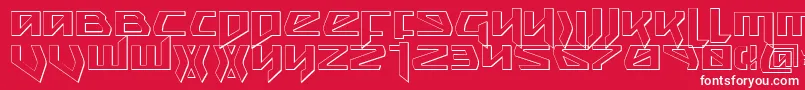 フォントSnubfighter ffy – 赤い背景に白い文字
