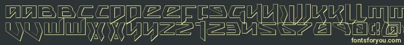 Snubfighter ffy Font – Yellow Fonts on Black Background