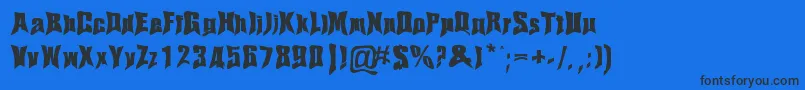 Шрифт Haelvsen – чёрные шрифты на синем фоне