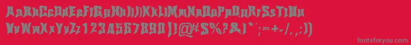 Haelvsen Font – Gray Fonts on Red Background