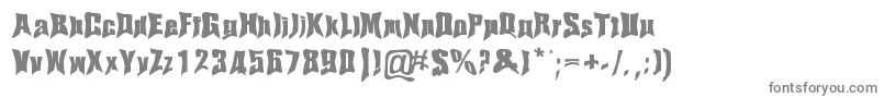 Haelvsen-fontti – harmaat kirjasimet valkoisella taustalla