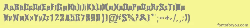 Haelvsen Font – Gray Fonts on Yellow Background