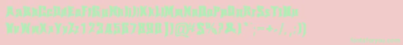 Haelvsen Font – Green Fonts on Pink Background