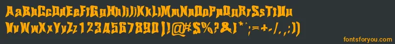Weitere Informationen zur Haelvsen-Schriftart Haelvsen-Schriftart – Orangefarbene Schriften auf schwarzem Hintergrund