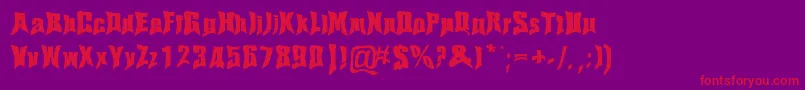 Haelvsen Font – Red Fonts on Purple Background