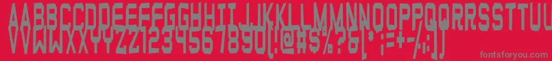 Funny ffy Font – Gray Fonts on Red Background