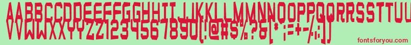 Funny ffy Font – Red Fonts on Green Background