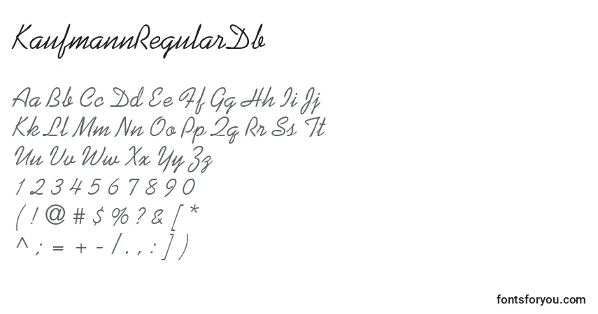 KaufmannRegularDb Font – alphabet, numbers, special characters