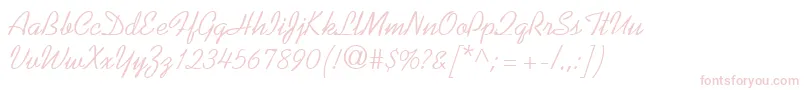 KaufmannRegularDb Font – Pink Fonts on White Background