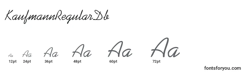 KaufmannRegularDb Font Sizes