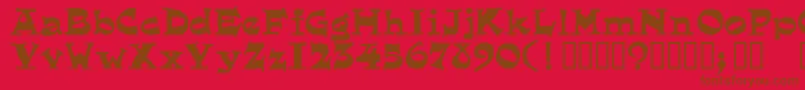 フォントEg ffy – 赤い背景に茶色の文字