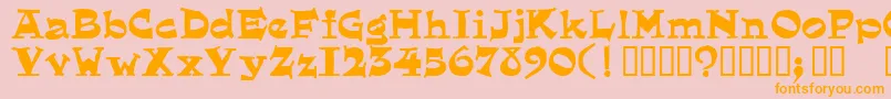 Eg ffy Font – Orange Fonts on Pink Background