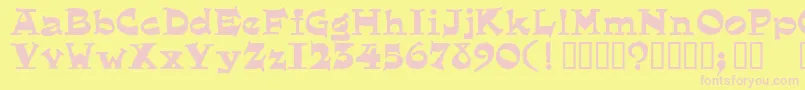 Eg ffy Font – Pink Fonts on Yellow Background