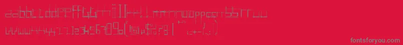 Brui0 Font – Gray Fonts on Red Background