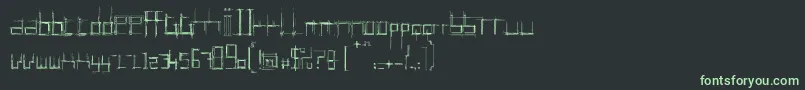 Brui0-fontti – vihreät fontit mustalla taustalla
