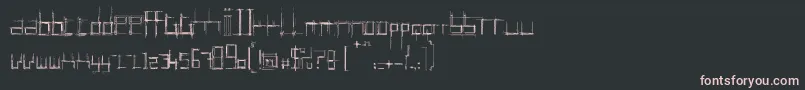 Шрифт Brui0 – розовые шрифты на чёрном фоне