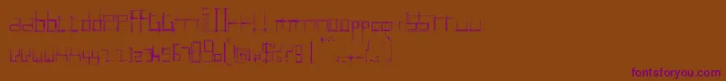 Brui0 Font – Purple Fonts on Brown Background