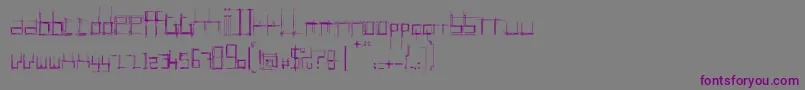 Шрифт Brui0 – фиолетовые шрифты на сером фоне