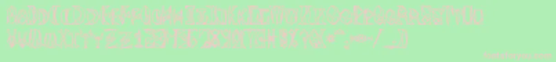 Spacegimboid Font – Pink Fonts on Green Background