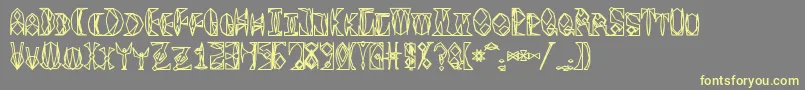 Spacegimboid Font – Yellow Fonts on Gray Background