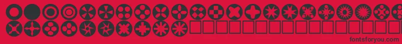 Circlethings Font – Black Fonts on Red Background