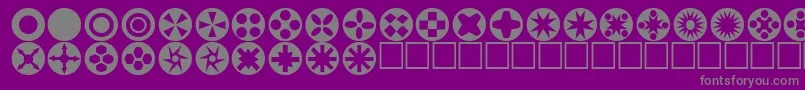 Weitere Informationen zur Circlethings-Schriftart Circlethings-Schriftart – Graue Schriften auf violettem Hintergrund