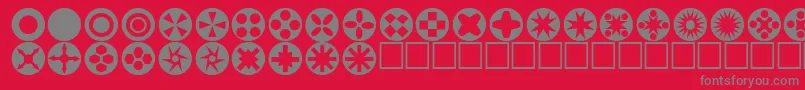 フォントCirclethings – 赤い背景に灰色の文字