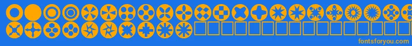 Шрифт Circlethings – оранжевые шрифты на синем фоне