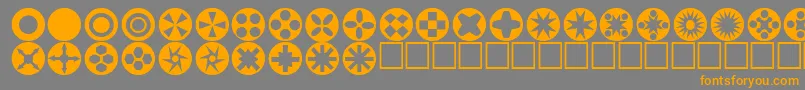 Circlethings-Schriftart – Orangefarbene Schriften auf grauem Hintergrund
