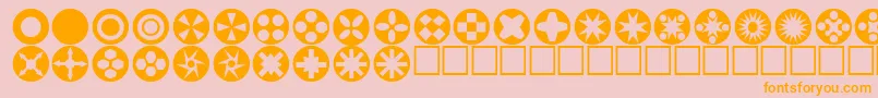 Circlethings Font – Orange Fonts on Pink Background