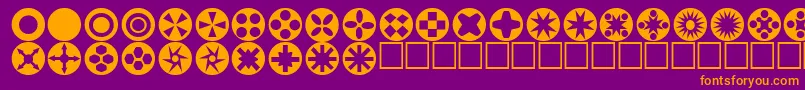 フォントCirclethings – 紫色の背景にオレンジのフォント