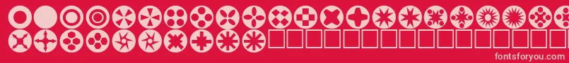Circlethings Font – Pink Fonts on Red Background