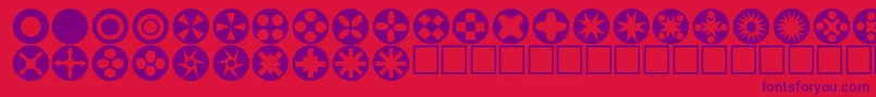 Circlethings Font – Purple Fonts on Red Background
