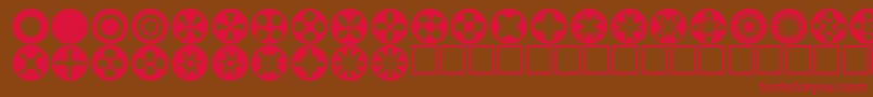 Circlethings Font – Red Fonts on Brown Background