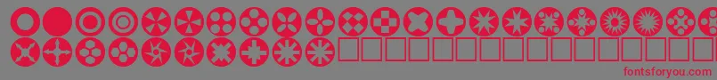 Circlethings Font – Red Fonts on Gray Background