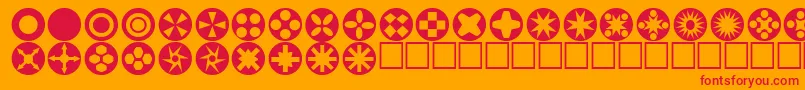 Circlethings Font – Red Fonts on Orange Background
