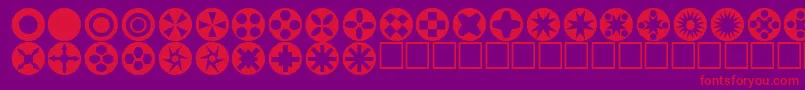 Circlethings Font – Red Fonts on Purple Background