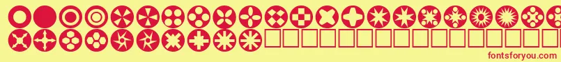 Circlethings Font – Red Fonts on Yellow Background