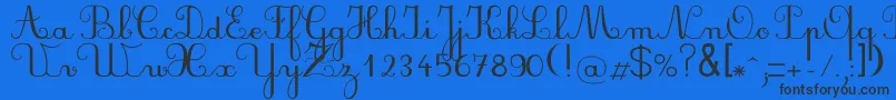 Plumbdl Font – Black Fonts on Blue Background